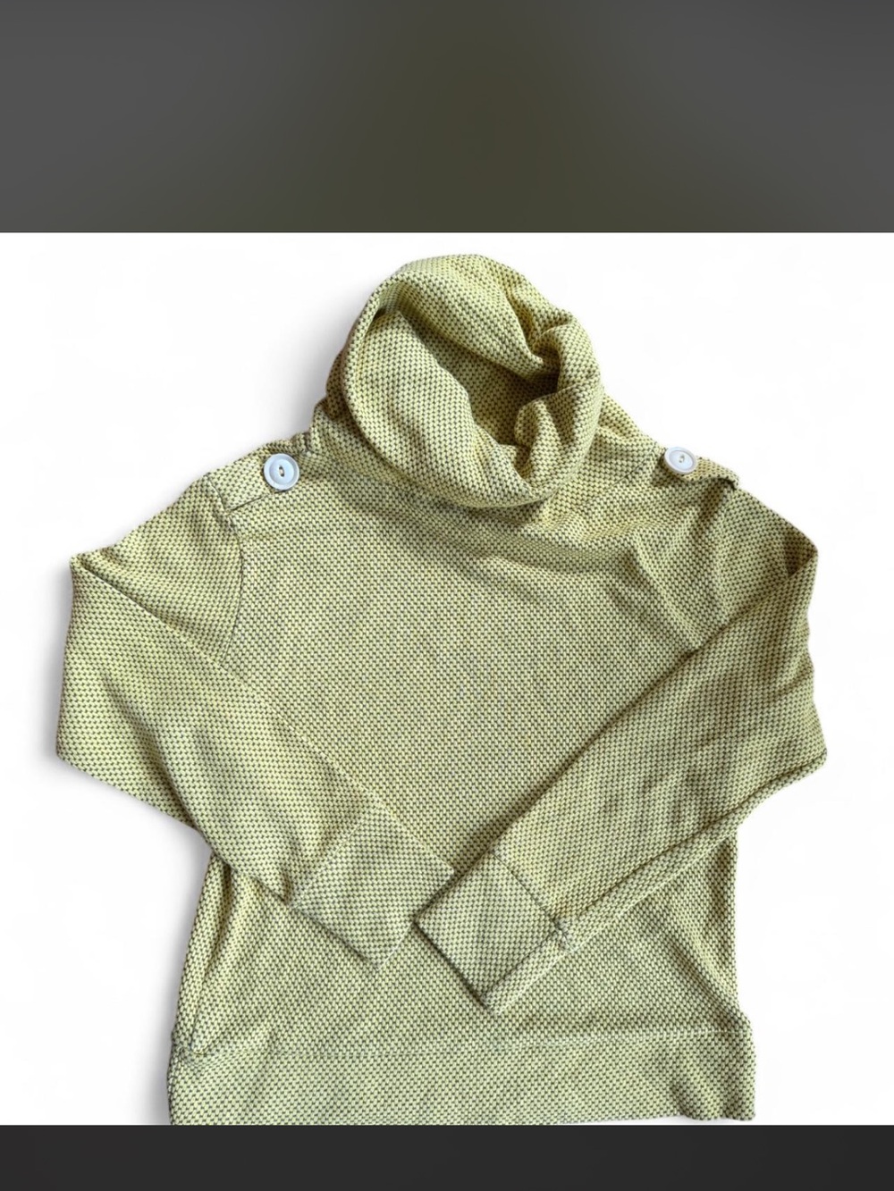 Vintage Cowl Neck Sweater with Shoulder Buttons
